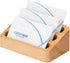 Wood Business Card Holder Desk - 3 Grids Wooden Business Card Display Stand for Office and Home (3 Packs)