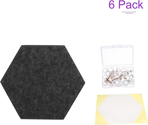 DMiotech 6 Pack Black Felt Bulletin Board 12 Inch X10 Inch for Sound Proofing Wall Panels Home Recording Studio