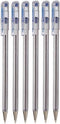 Pentel Blue Superb Ballpoint Pen 0.7mm Nib Tip - Fine Line Refillable Ink BK77 (Pack of 6)