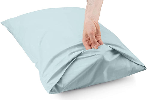 Circles Home Premium Sateen Pillow Envelope, 300TC, Standard Size, Blue