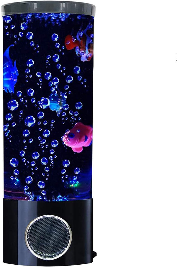 Vaticas Mini Fish Lava Lamp Bluetooth Speaker Bubble LED Fantasy Multi-Color Changing Aquarium