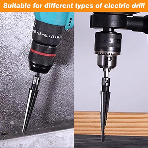 2Pcs Bridge Pin Hole Reamer Set, 3-13mm(1/8''-1/2'') & 5-16mm( -5/8") T Handle Taper Reamer, Chamfer Reaming Tool