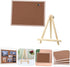 STOBOK Wooden Frame Message Board, Small Cork Board with Easel Display Stand for Home or Office Use