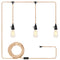 eivtokn Hanging Lamp Kit with 3 Light Plug in Pendant Light Cord, 23FT
