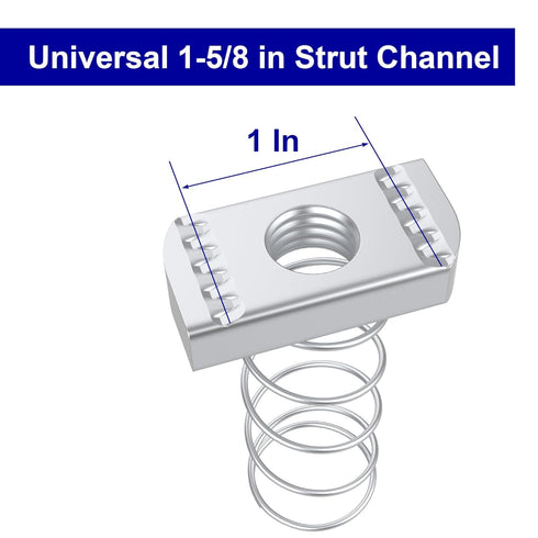20 Pcs 3/8"-16 Strut Channel Nuts, Spring Strut Channel Cone Nuts for Easy Mounts Solar Panel