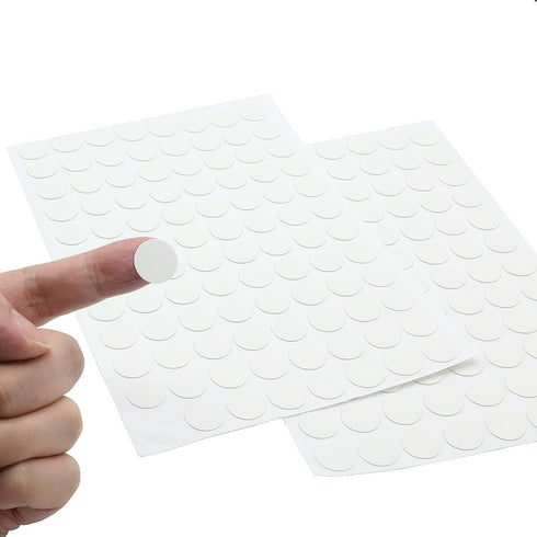 Self-Adhesive Screw Hole Stickers, 2-Table 96 in 1 Self-Adhesive Screw Covers, Dustproof Sticker 15mm White