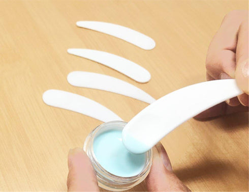 yueton 2 Sets of 5 Different Refillable Tools, Funnel/Measuring Cup/Transfer Pipettes/Mask Spatula/Cosmetic Scoop