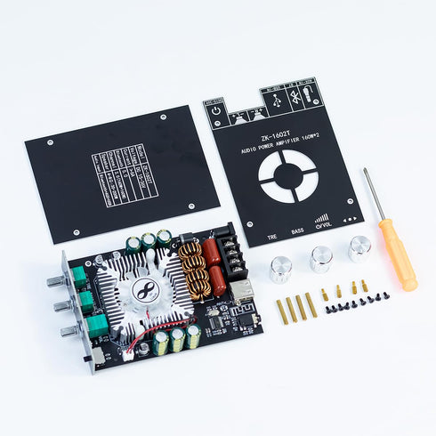 ZK-1602T 2.0 160W+160W 15-36V 5.0 Hosyond Bluetooth Amplifier Board, Channel Stereo Audio Amp with Treble & Bass