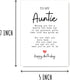 EruditeGifts To My Auntie - Auntie Birthday Card - Auntie Is The Greatest Gifts In My Life - Birthday Card For Auntie