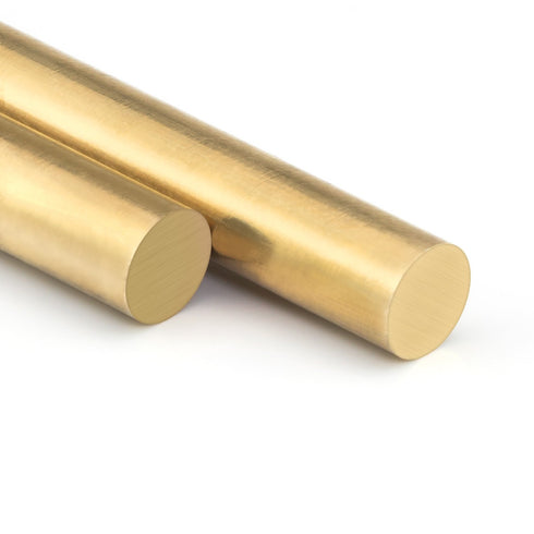 2 PCS 14 Inches 1/4 Brass Solid Round Rod, 1/4 Inch Diameter, 14 Inches Length