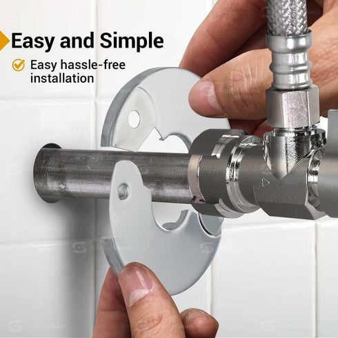 F-24333-12 1 in. IPS Floor and Ceiling Split Flange Escutcheon, Chrome Plated (Pack of 12)