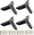 Veemoon 4pcs Matte Black Metal Cabinet Sofa Bed Legs Furniture Support Feet