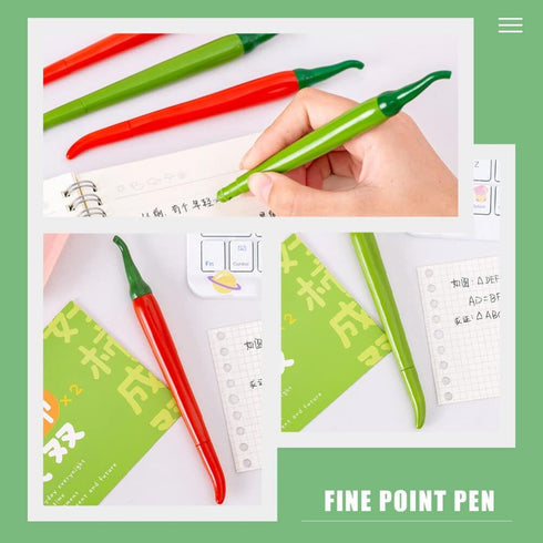 Operitacx 60 pcs Adorable Vegetable Cartoon Sign Pens, Pepper Chili Modeling, Home Portable Prize Writing Inks