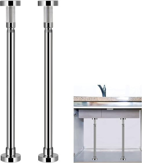 2 Pcs Undermount Sink Brackets Adjustable, Stainless Steel Sink Support Legs for Kitchen, Bathroom