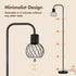 6W Bulb, Industrial Floor Lamp, LED Standing Lamp Modern with LED Foot Switch, Metal Tall Lamps for Living Room