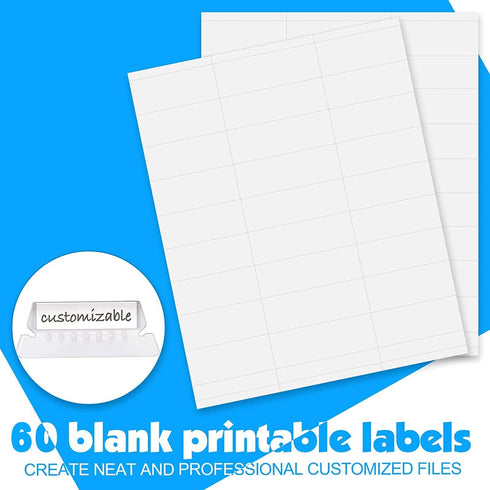HERKKA 60 Pack Extra Capacity Hanging File Folders, Reinforced Letter Size, 3 Inch Expansion, Adjustable Tabs, Assorted