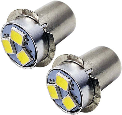 Ruiandsion 2pcs P13.5S LED Bulb 3V White 2835 3SMD Chips Upgrade for Flashlights Torch Light, Non-Polarity