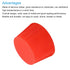 MECCANIXITY Silicone Rubber Tapered Plug - 36mm to 43mm Solid Red for Powder Coating, Laboratory Use (2 Pieces)