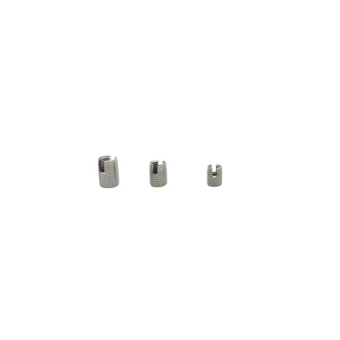 55 Pcs Threaded Inserts, M3 M4 M5 M6 M8 M10 M12 302 Stainless Steel Self Tapping Thread Insert Screw Bushing
