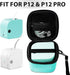 Phomemo P12 Case | Storage Bag for P12 & P12 Pro Label Maker with Mesh Pocket for Label Tapes (Green)
