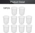 Othmro Measuring Cup, 300ml PP Plastic Graduated Beaker, Transparent, 10pcs