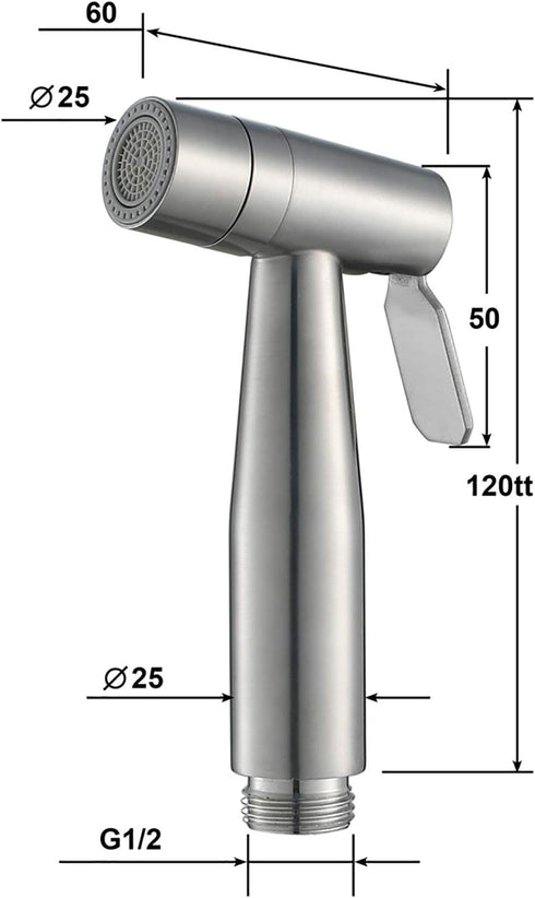 VNFOCRQJH 2 Set Handheld Bidet Sprayer for Toilet, Mode Water Cloth Diaper Sprayer Stainless Steel Toilet Mount