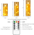 12Pcs Homemory Flameless Candles with Star String Fairy Lights, Flickering Battery Operated Candles, LED Fake Candles