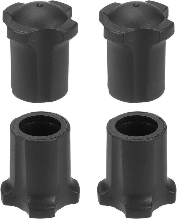 uxcell 4Pcs Camping Chair Foot Covers, 0.51 Inch Plastic Table Legs Feet