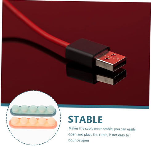 2pcs DOITOOL Pea Cable Clips Versatile Usb Cable Organizer for Desk Office Efficient Wire Management Cord Holder