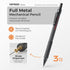 Nicpro 0.9 Metal Mechanical Pencil Set with Case, 3PCS Black Drafting Pencil, 8 Tubes HB Lead Refills, 3PCS Erasers