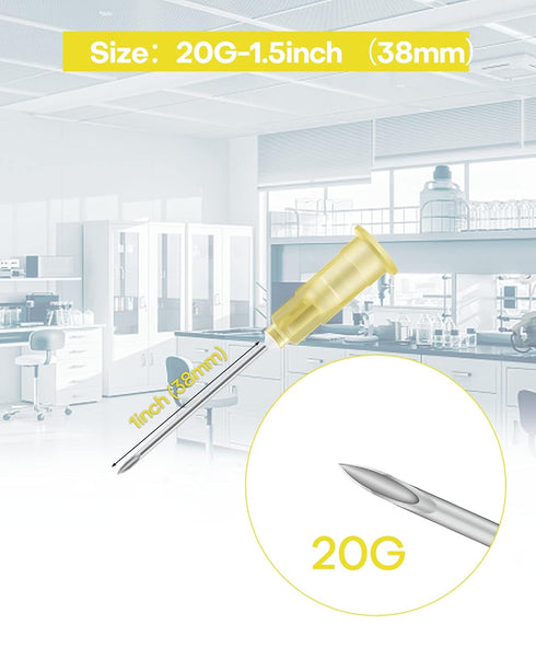 Luer Lock 20Ga 1.5 inch Dispensing Accessories, Individually Packaged, 100pcs Supplies