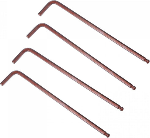 uxcell 5mm Ball End Hex Key Wrench, L Shaped Long Arm S2 Steel Repairing Tool, Metric 4 Pcs
