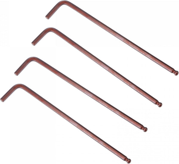 uxcell 5mm Ball End Hex Key Wrench, L Shaped Long Arm S2 Steel Repairing Tool, Metric 4 Pcs