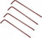 uxcell 5mm Ball End Hex Key Wrench, L Shaped Long Arm S2 Steel Repairing Tool, Metric 4 Pcs