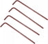 uxcell 5mm Ball End Hex Key Wrench, L Shaped Long Arm S2 Steel Repairing Tool, Metric 4 Pcs