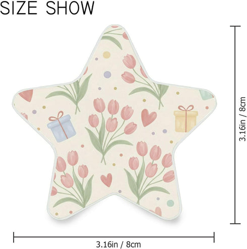 Burbuja 0.2W Tulip LED Night Light Plug into Wall Star-Shaped Nightlight Dusk to Dawn Auto Sensor for Bedroom Bathroom
