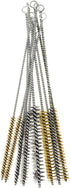 YXQ 12Pcs Tube Brush Kit - Stainless Steel/Brass Wire Bottle Long-Handle Bristle Cleaning (12 inch X 6mm-20mm)