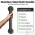 Metal Industrial Stairs Grab Wall Handrail, Safety Grab Bar for Indoor Outdoor Deck (Matte Black)