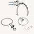 FORIOUS Brushed Nickel Towel Ring, SUS304 Stainless Steel Hand Towel Holder, Modern Wall Mounted Towel Rack