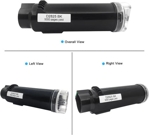 VICTORSTAR 4 Colors Compatible Toner Cartridges S2825cdn H625cdw H825cdw, Extra High Yield for Dell Color Laser Printers