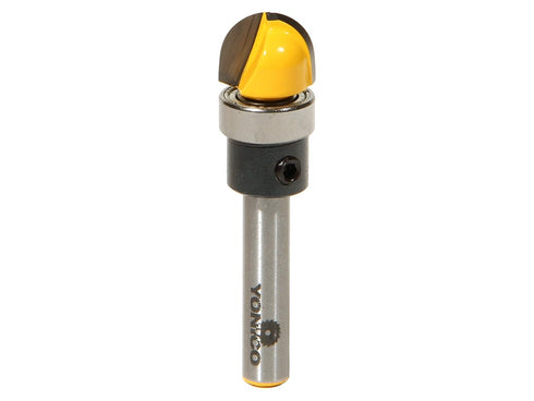 YONICO Router Bits Pattern Bit Round Nose Core Box Template 1/4-Inch Radius