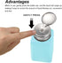 MECCANIXITY 200ml Solvent Alcohol Dispenser, Blue Push Down Pump for Acetone Cleanser, Makeup Remover, 5Pcs