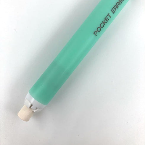 Mechanical Pocket Eraser | Retractable Pen-Style Eraser for Precision Erasing | Portable Push-Button Eraser with 15
