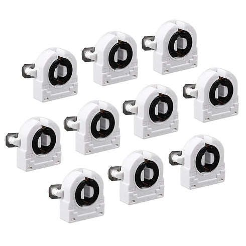 uxcell 10Pcs T8 Fluorescent Light Holder G13 Base Non-Shunted Tombstone Lamp Socket AC 500V 2A