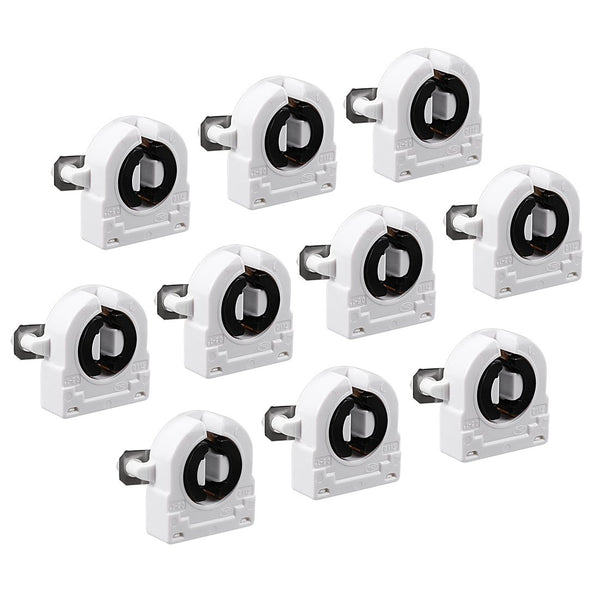 uxcell 10Pcs T8 Fluorescent Light Holder G13 Base Non-Shunted Tombstone Lamp Socket AC 500V 2A