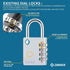 XD40 4 Digit Combination Lock, Padlock for School Gym Locker, Fence, Toolbox, Case Storage (1-Pack, Blue)