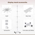 5 Retail Display Racks Tier Spinning Display Stand, Movable Shop Spinner Rack with Hooks, Retail Display Stand