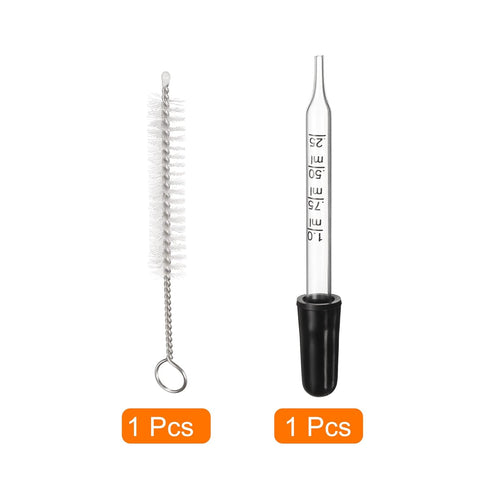 PATIKIL Eye Dropper Kit, 1 Set 1ml Glass Straight Tip Graduated Ear Dropper with Rubber Bulb, Clear