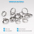 210pcs Single Ear Hose Clamp with Pincers Crimper Tool, 12 Size 6-36.1mm 304 Stainless Steel Assortment Kit