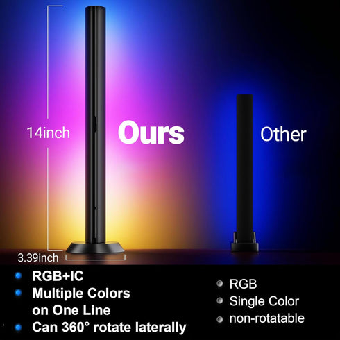 14 Inches DAYBETTER Smart LED Light Bars, RGB Light Bar, TV Backlights with Scene and Music Modes, Smart Light Bars